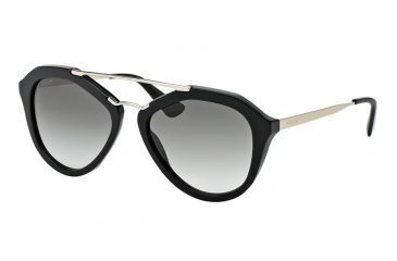 Image of Prada CINEMA' PR12QS Single Vision Prescription Sunglasses PR12QS-1AB0A7-54 - Lens Diameter 54 mm, Frame Color Black