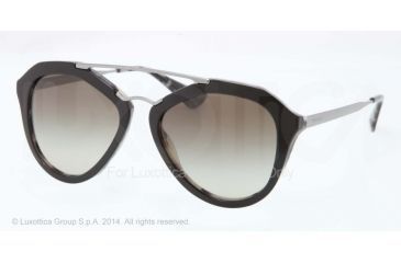 Image of Prada CINEMA' PR12QS Single Vision Prescription Sunglasses PR12QS-ROK4M1-54 - Lens Diameter 54 mm, Frame Color Top Black/white Havana