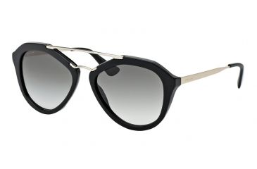 Image of Prada CINEMA PR12QSA Single Vision Prescription Sunglasses, 54mm, Black, PR12QSA-1AB0A7-54-SV