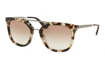Image of Prada CINEMA' PR13QS Single Vision Prescription Sunglasses PR13QS-UAO1L0-54 - Lens Diameter 54 mm, Frame Color Spotted Opal Brown