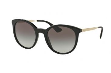 Image of Prada CINEMA PR17SS Progressive Prescription Sunglasses PR17SS-1AB0A7-53 - Lens Diameter 53 mm, Frame Color Black