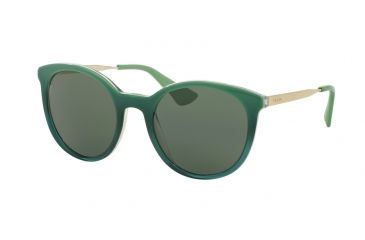Image of Prada CINEMA PR17SS Progressive Prescription Sunglasses PR17SS-UFU3O1-53 - Lens Diameter 53 mm, Frame Color Green Gradient