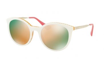 Image of Prada Cinema PR17SSF Bifocal Prescription Sunglasses PR17SSF-VH72D2-55 - Lens Diameter 55 mm, Frame Color Ivory/yellow