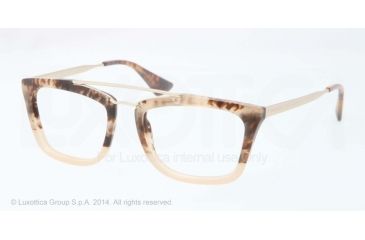 Image of Prada CINEMA PR18QV Eyeglass Frames ROZ1O1-51 - Brown Havana Grad Brown Frame