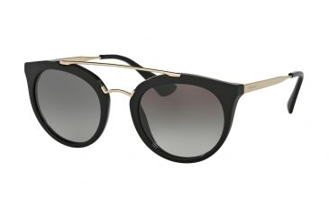 Image of Prada CINEMA PR23SSF Single Vision Prescription Sunglasses PR23SSF-1AB0A7-52 - Lens Diameter 52 mm, Frame Color Black