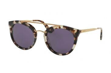 Image of Prada CINEMA PR23SSF Single Vision Prescription Sunglasses PR23SSF-UAO6O2-52 - Lens Diameter 52 mm, Frame Color White Havana