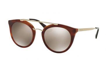 Image of Prada CINEMA PR23SSF Single Vision Prescription Sunglasses PR23SSF-USE1C0-52 - Lens Diameter 52 mm, Frame Color Striped Brown