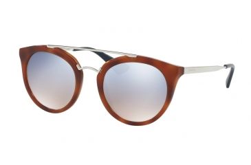 Image of Prada CINEMA PR23SSF Single Vision Prescription Sunglasses PR23SSF-USE5R0-52 - Lens Diameter 52 mm, Frame Color Striped Light Brown