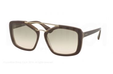 Image of Prada CINEMA' PR24RS Single Vision Prescription Sunglasses PR24RS-UED3H2-56 - Lens Diameter 56 mm, Frame Color Opal Brown/beige/opal Brown