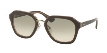 Image of Prada CINEMA' PR25RS Progressive Prescription Sunglasses PR25RS-UED3H2-55 - Lens Diameter 55 mm, Frame Color Opal Brown/beige/opal Brown