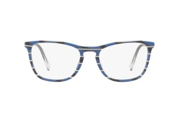 Image of Prada CONCEPTUAL PR08VVF Progressive Prescription Eyeglasses 3191O1-55 - Striped Grey Blue