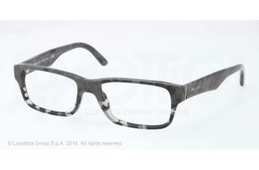 Image of Prada Eyeglass Frames PR16MV RON1O1-55 - Mimetic Black/mt Grey Transp Frame