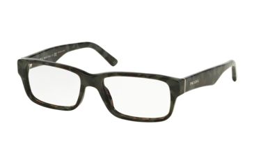 Image of Prada Eyeglass Frames PR16MV UEM1O1-53 - Spotted Brown Green Frame
