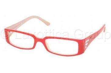 Image of Prada Eyeglasses PR06LV with No-Line Progressive Rx Prescription Lenses 7WS1O1-5216 - Red 
