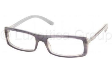 Image of Prada Eyeglasses PR21LV with Rx Prescription Lenses 4BP1O1-5217 - Striped Gray 