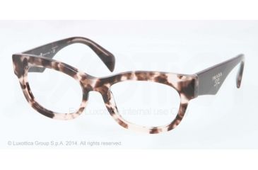 Image of Prada HANDBAG LOGO PR13QV Eyeglass Frames ROJ1O1-52 - Pink Havana Frame