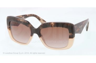 Image of Prada HANDBAG PR03QS Bifocal Prescription Sunglasses PR03QS-ROZ0A6-55 - Lens Diameter 55 mm, Frame Color Brown Havana Grad Brown