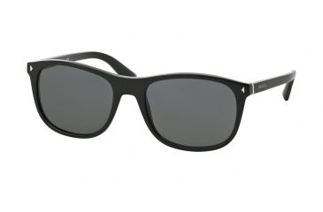 Image of Prada JOURNAL PR01RS Single Vision Prescription Sunglasses PR01RS-1AB1A1-57 - Lens Diameter 57 mm, Frame Color Black