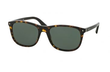 Image of Prada JOURNAL PR01RS Single Vision Prescription Sunglasses PR01RS-2AU3O1-57 - Lens Diameter 57 mm, Frame Color Havana