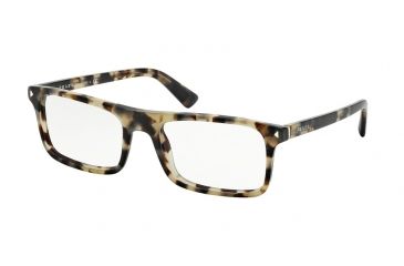 Image of Prada JOURNAL PR02RV Progressive Prescription Eyeglasses TFG1O1-54 - Grey Havana/matte Green Frame