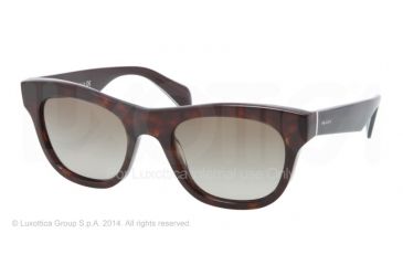 Image of Prada JOURNAL PR04QS Single Vision Prescription Sunglasses PR04QS-2AU1X1-52 - Lens Diameter 52 mm, Frame Color Havana