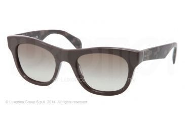 Image of Prada JOURNAL PR04QS Single Vision Prescription Sunglasses PR04QS-DHO4M1-52 - Lens Diameter 52 mm, Frame Color Dark Brown
