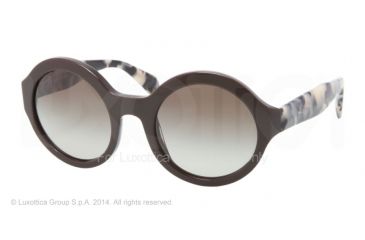 Image of Prada JOURNAL PR06QS Single Vision Prescription Sunglasses PR06QS-DHO4M1-51 - Lens Diameter 51 mm, Frame Color Dark Brown
