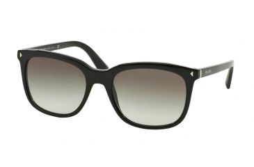 Image of Prada JOURNAL PR12RS Single Vision Prescription Sunglasses PR12RS-1AB0A7-56 - Lens Diameter 56 mm, Frame Color Black