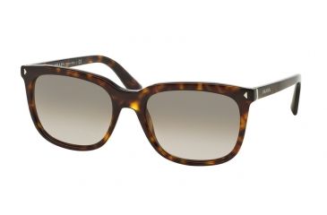 Image of Prada JOURNAL PR12RS Single Vision Prescription Sunglasses PR12RS-2AU3D0-56 - Lens Diameter 56 mm, Frame Color Havana