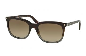 Image of Prada JOURNAL PR12RS Single Vision Prescription Sunglasses PR12RS-TKT1X1-56 - Lens Diameter 56 mm, Frame Color Grey Havana Gradient