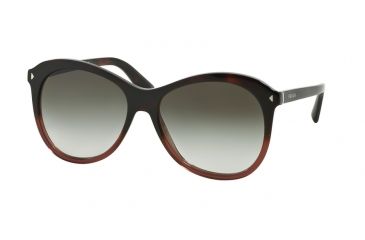 Image of Prada JOURNAL PR13RS Bifocal Prescription Sunglasses PR13RS-TWC0A7-57 - Lens Diameter 57 mm, Frame Color Red Havana Gradient