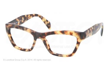 Image of Prada JOURNAL PR14QV Progressive Prescription Eyeglasses 7S01O1-51 - Medium Havana Frame