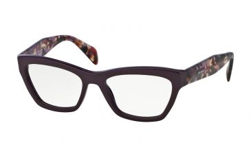 Image of Prada JOURNAL PR14QV Progressive Prescription Eyeglasses ROM1O1-51 - Violet Frame