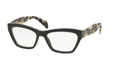 Image of Prada JOURNAL PR14QV Progressive Prescription Eyeglasses TFN1O1-53 - Opal Grey/grey Frame