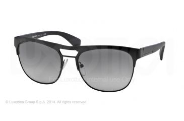 Image of Prada L METAL PR52QS Progressive Prescription Sunglasses PR52QS-1BO3M1-57 - Lens Diameter 57 mm, Frame Color Matte Black/Black