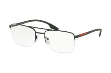 Image of Prada LIFESTYLE PS51MV Eyeglass Frames UFI1O1-53 - Green Rubber