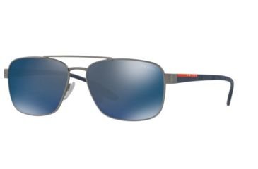 Image of Prada LIFESTYLE PS51US Bifocal Prescription Sunglasses, 59mm, Gunmetal Rubber, PS51US-DG1387-59-BI