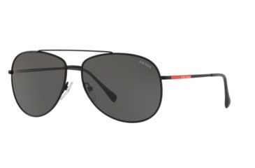 Image of Prada LIFESTYLE PS55US Bifocal Prescription Sunglasses, 57mm, Black Rubber, PS55US-DG05S0-57-BI