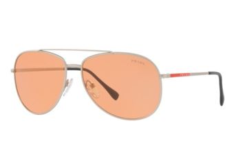 Image of Prada LIFESTYLE PS55US Bifocal Prescription Sunglasses, 57mm, Silver Rubber, PS55US-QFP291-57-BI