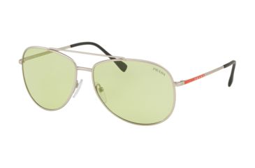 Image of Prada LIFESTYLE PS55US Bifocal Prescription Sunglasses PS55US-QFP348-57 - Lens Diameter 57 mm, Frame Color Silver Rubber