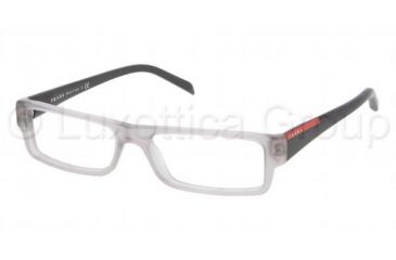 Image of Prada Linea Rosa Eyeglass Frames PS01AV IAV1O1-5115 - Matte Opal Gray Frame, Demo Lens Lenses