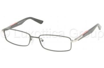 Image of Prada Linea Rosa Eyeglasses PS54BV with No-Line Progressive Rx Prescription Lenses AAG1O1-5416 - Asphalt Demi Matte 