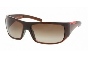 Image of Prada Linea Rosa PS01LS SV Prescription Sunglasses - Brown Frame / 65 mm Prescription Lenses, 4AN6S1-6515