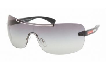 Image of Prada Linea Rosa PS 02MS Sunglasses Styles - Black+black Rubber Frame / Gray Gradient Lenses, 1AB3M1-0136