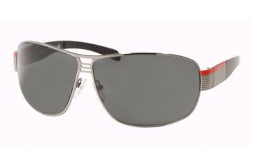 Image of Prada PS50HS Single Vision Prescription Sunglasses PS50HS-5AV1A1-6809 - Frame Color Gunmetal, Lens Diameter 68 mm
