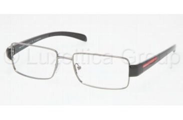 Image of Prada Linea Rosa PS51AV SV Prescription Eyeglasses - 74S1O1 Gunmetal Frame / 52 mm Prescription Lenses, 74S1O1-5216