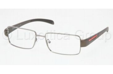 Image of Prada Linea Rosa PS51AV SV Prescription Eyeglasses - GVU1O1 Gunmetal Frame / 52 mm Prescription Lenses, GVU1O1-5216