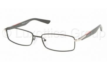 Image of Prada Linea Rosa PS54BV Progressive Eyeglasses - Black Demi Matte Demo Lens Frame / 52 mm Prescription Lenses, 1BO1O1-5216