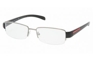 Image of Prada Linea Rosa PS55AV SV Prescription Eyeglasses - 5AV1O1 Gunmetal Demo Lens Frame / 53 mm Prescription Lenses, 5AV1O1-5317