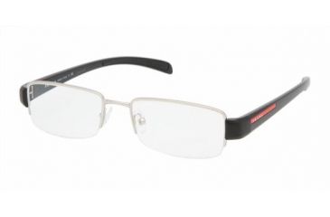 Image of Prada Linea Rosa PS55AV SV Prescription Eyeglasses - Silver Demi Shiny Demo Lens Frame / 53 mm Prescription Lenses, 1AP1O1-5317